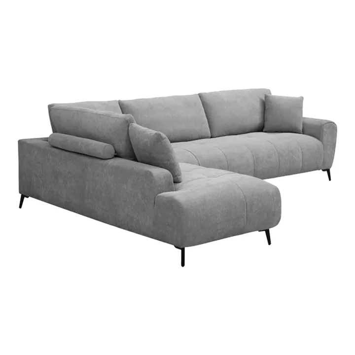 Corner sofa Veneto pakoworld right corner grey fabric 298x208x85cm