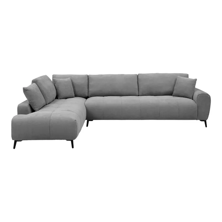 Corner sofa Veneto pakoworld right corner grey fabric 298x208x85cm