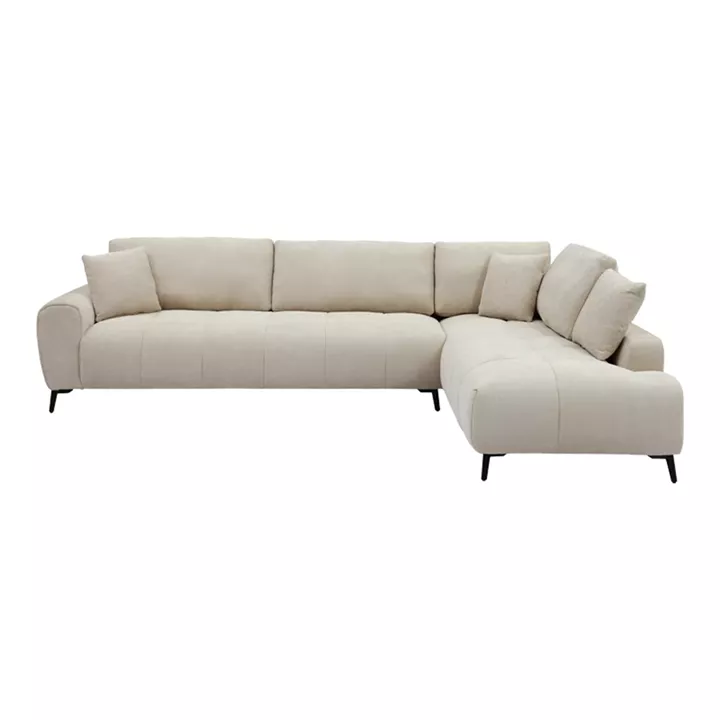 Corner sofa Veneto pakoworld left corner beige fabric 298x208x85cm