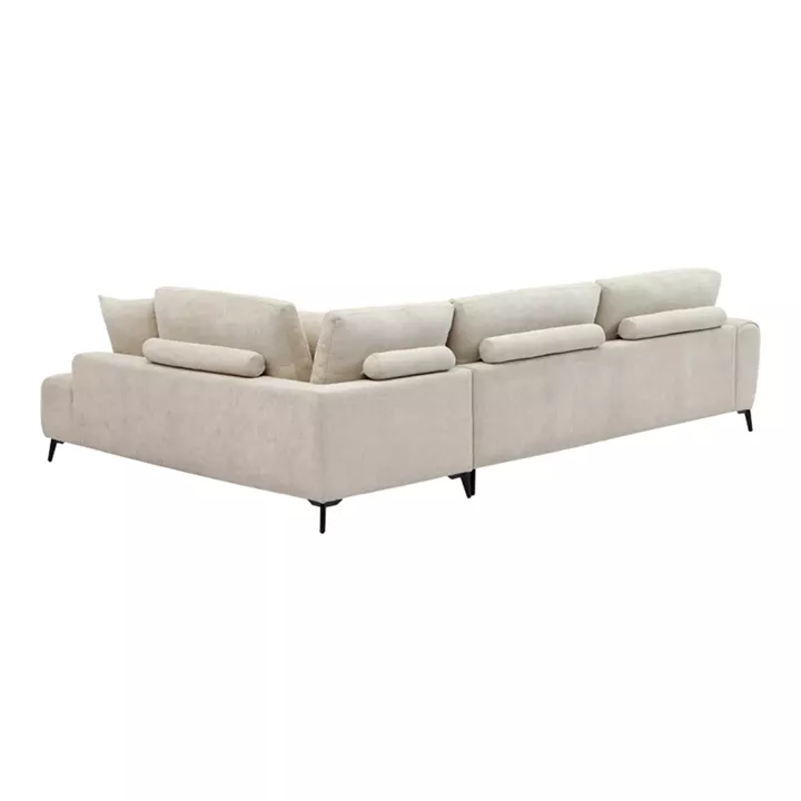 Corner sofa Veneto pakoworld left corner beige fabric 298x208x85cm