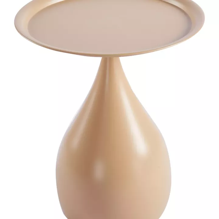 Samino pakoworld metal side table in cappuccino shade D39x42cm