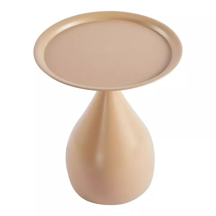 Samino pakoworld metal side table in cappuccino shade D39x42cm
