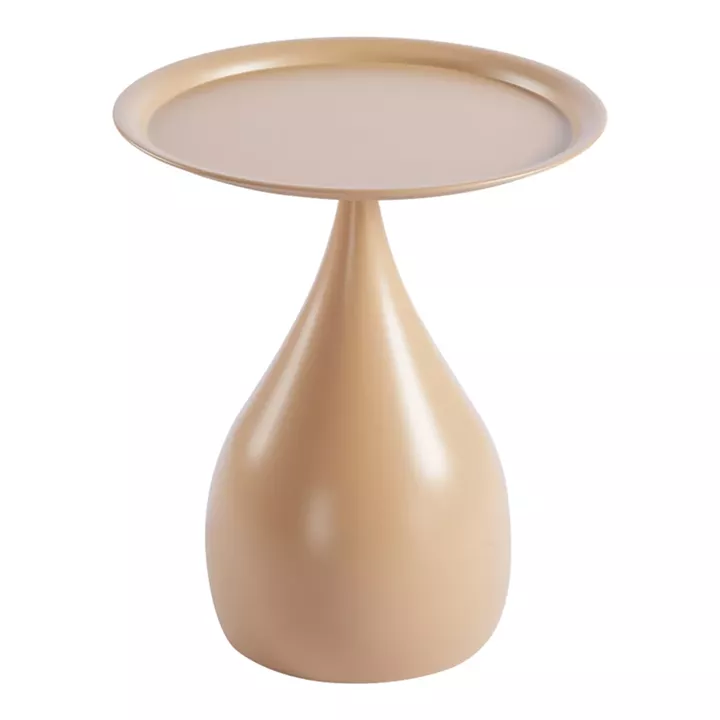 Samino pakoworld metal side table in cappuccino shade D39x42cm