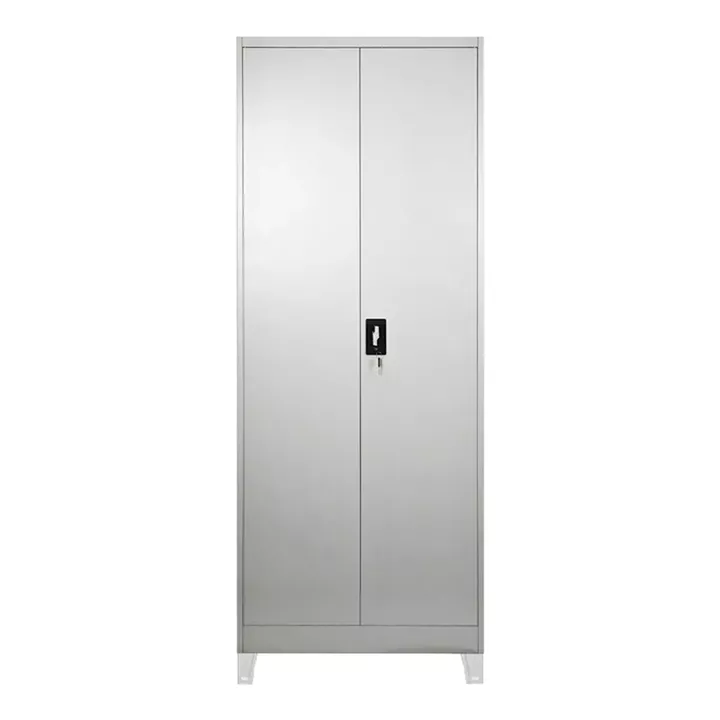 Zogi pakoworld metal wardrobe with partition in light gray 70x40x190cm