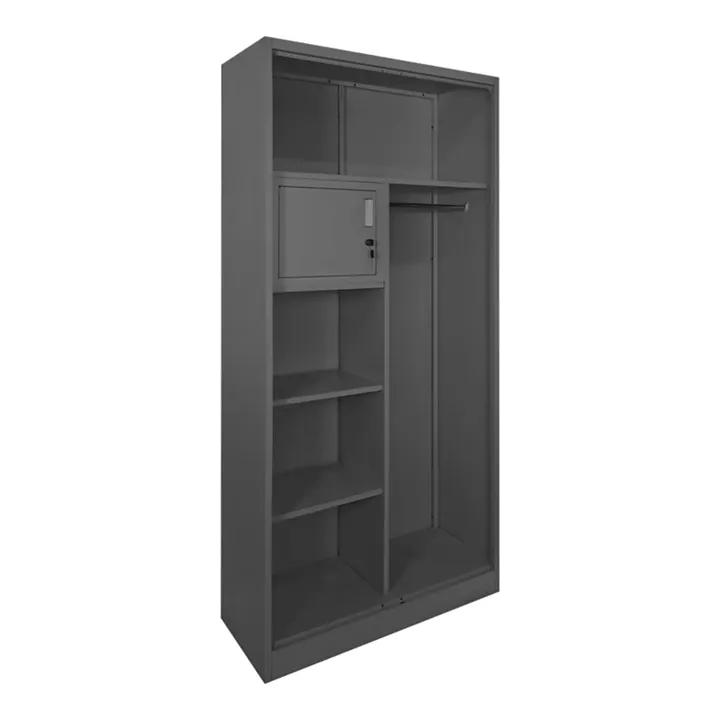 Zogi pakoworld metal wardrobe with partition in anthracite 70x40x180cm