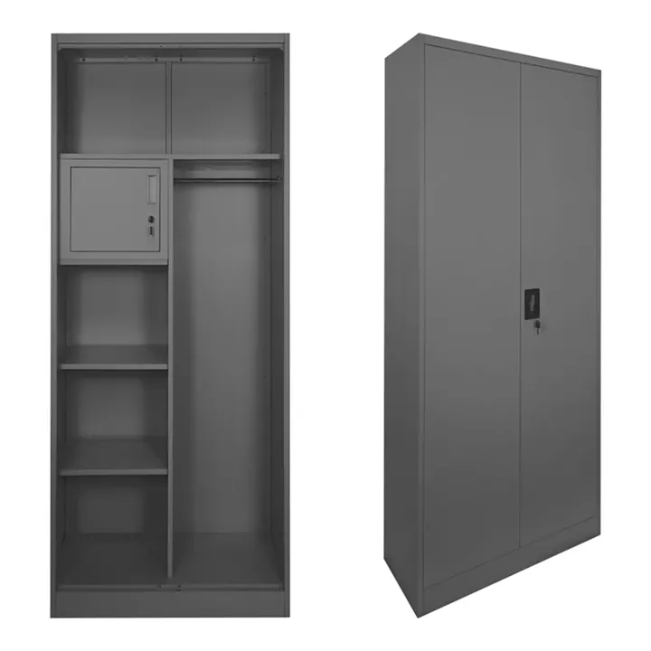 Zogi pakoworld metal wardrobe with partition in anthracite 70x40x180cm