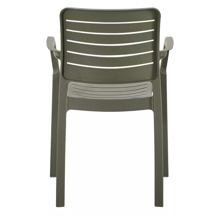 ARMCHAIR OUTDOOR FLAN HM6369.05 POLYPROPYLENE IN DARK OLIVE 57x56x82.5Hcm.