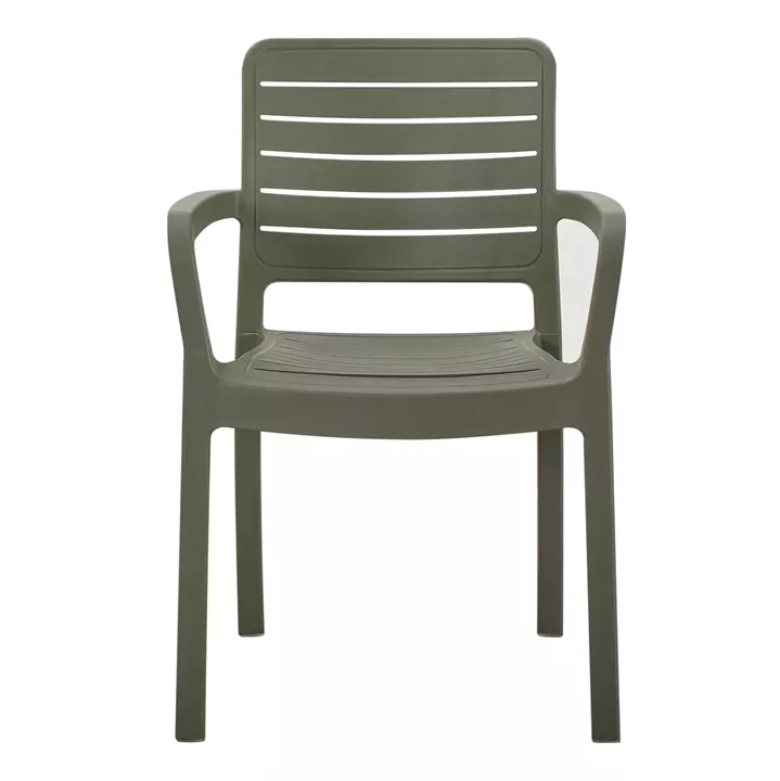 ARMCHAIR OUTDOOR FLAN HM6369.05 POLYPROPYLENE IN DARK OLIVE 57x56x82.5Hcm.