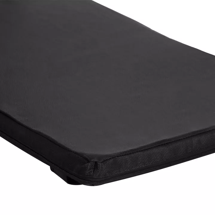 SUNBED CUSHION WITH HEADREST SIFNOS HM11234.15T - TEXTILENE 600g/m2 2x1 - BLACK