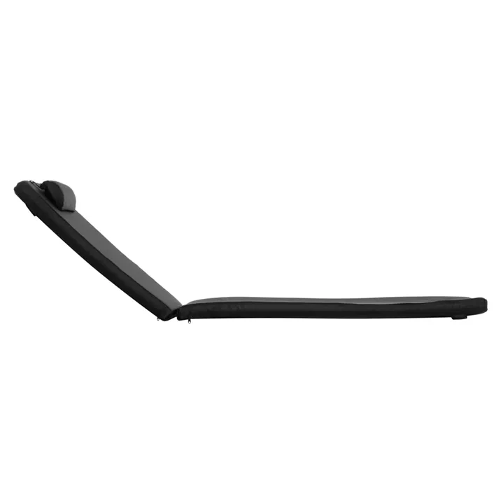 SUNBED CUSHION WITH HEADREST SIFNOS HM11234.15T - TEXTILENE 600g/m2 2x1 - BLACK