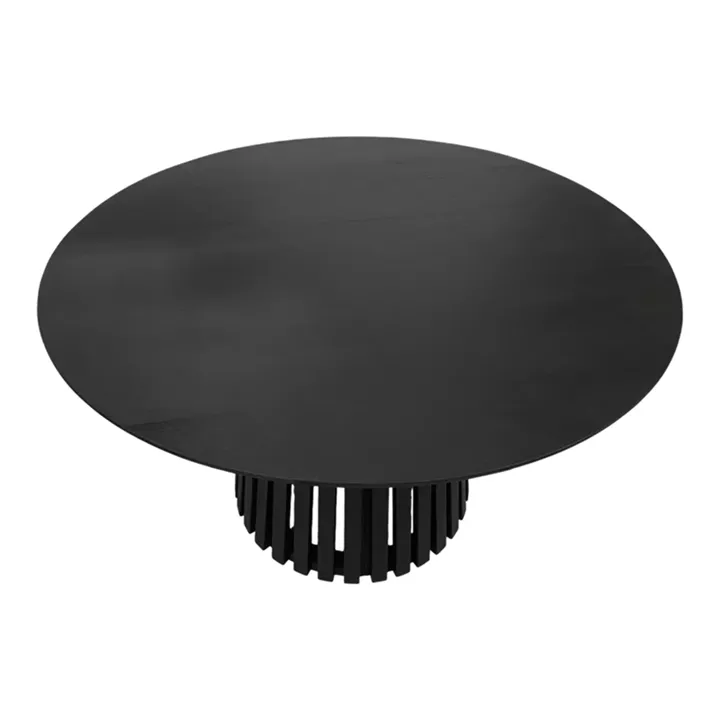Τραπέζι Kenda I pakoworld mindi ξύλο μαύρο Φ120x75εκ