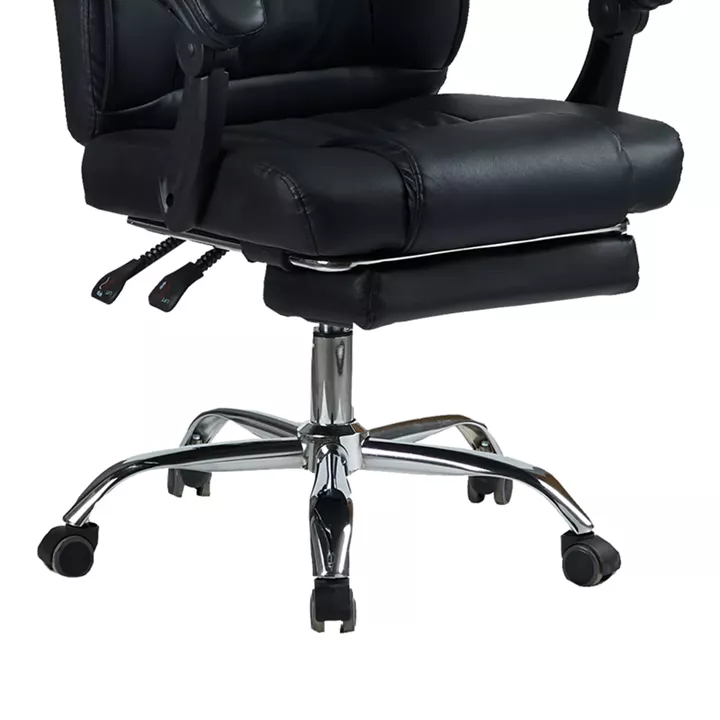 Director's office chair with footrest Vimmi pakoworld pu black 60x62.5x102-112cm