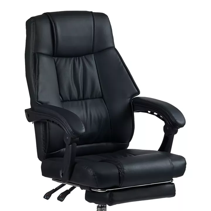 Director's office chair with footrest Vimmi pakoworld pu black 60x62.5x102-112cm