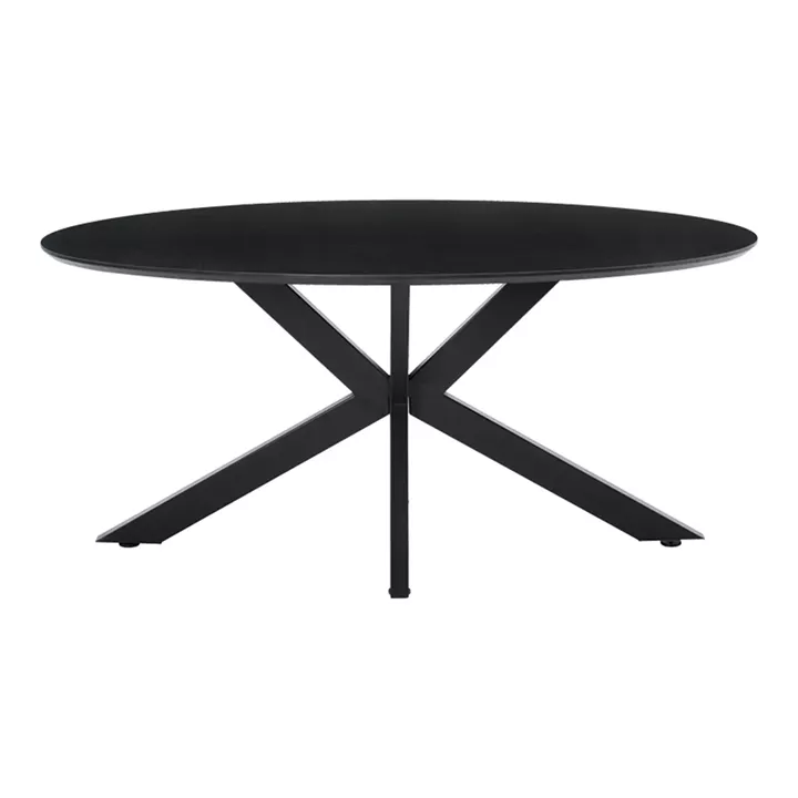 Τραπέζι Makrey pakoworld μαύρο mdf- μεταλλικά πόδια 160x90x75εκ