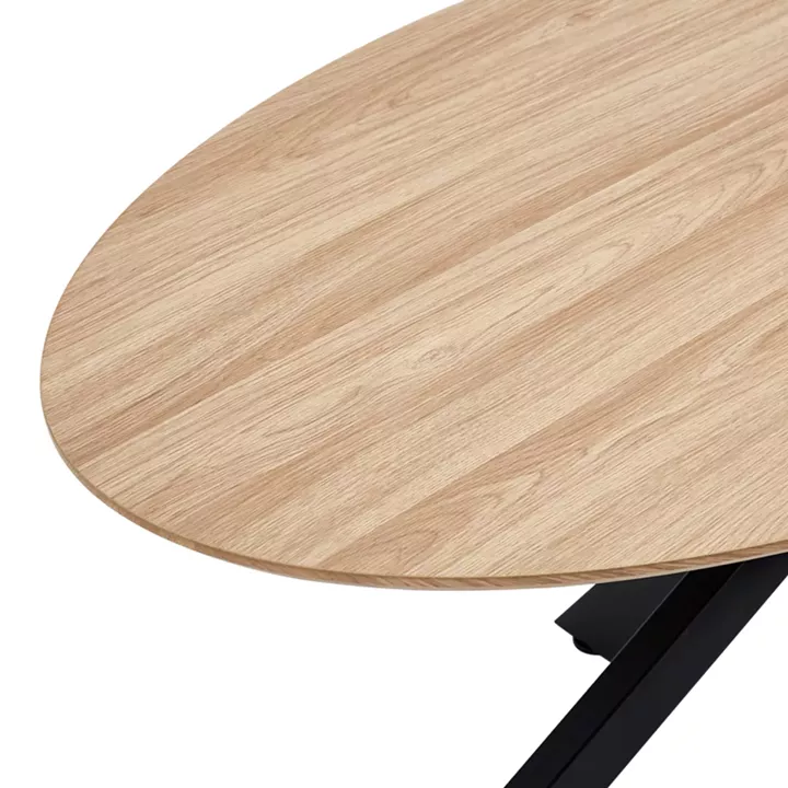 Τραπέζι Makrey pakoworld sonoma mdf- μαύρα μεταλλικά πόδια 160x90x75εκ