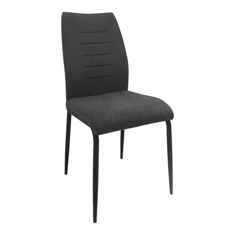 Wedena chair pakoworld anthracite-black fabric metal legs 46x50x94cm