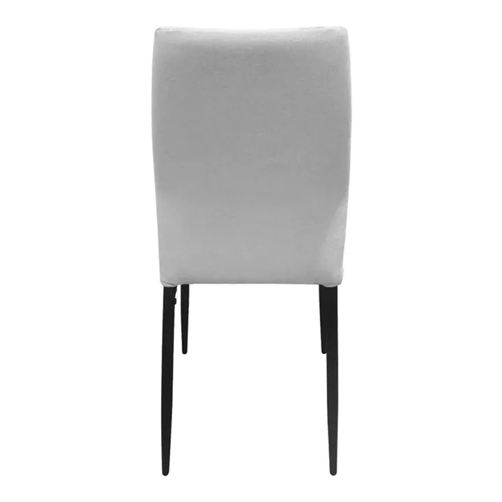 Wedena chair pakoworld beige-black fabric metal legs 46x50x94cm