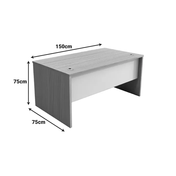 Armadi work desk pakoworld sonoma-white 150x75x75cm