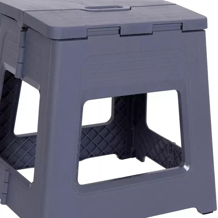 FOLDABLE POLYPROPYLENE STOOL SOLIS HM18392.01 GREY 30x25x30Hcm.