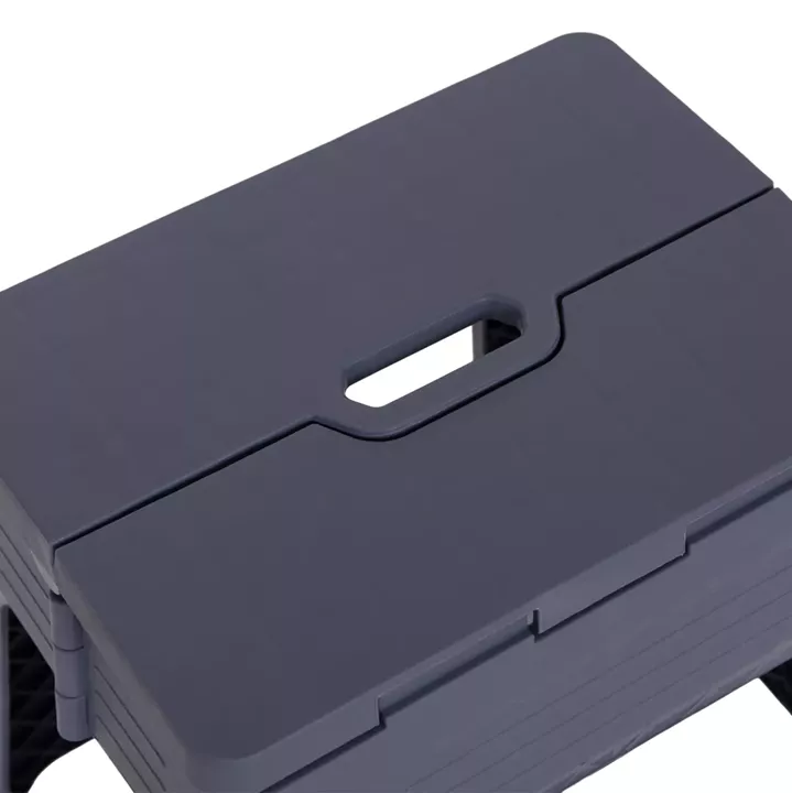 FOLDABLE POLYPROPYLENE STOOL SOLIS HM18392.01 GREY 30x25x30Hcm.
