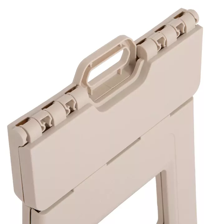 FOLDABLE POLYPROPYLENE STOOL SOLIS HM18392.02 CREAM WHITE 30x25x30Hcm.