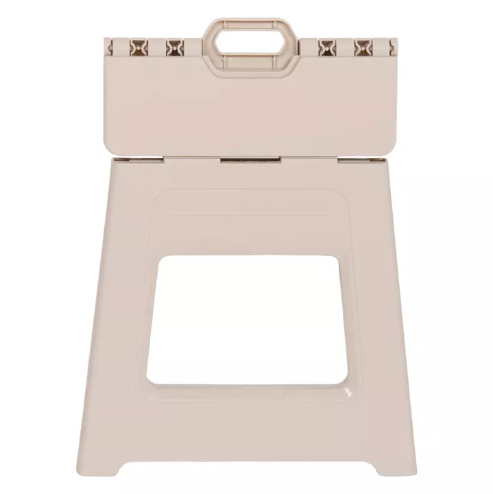 FOLDABLE POLYPROPYLENE STOOL SOLIS HM18392.02 CREAM WHITE 30x25x30Hcm.