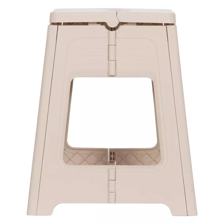 FOLDABLE POLYPROPYLENE STOOL SOLIS HM18392.02 CREAM WHITE 30x25x30Hcm.