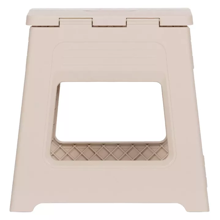 FOLDABLE POLYPROPYLENE STOOL SOLIS HM18392.02 CREAM WHITE 30x25x30Hcm.