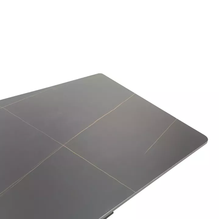 Table Bethan pakoworld sintered stone-metal black marble look-black 160x80x75cm