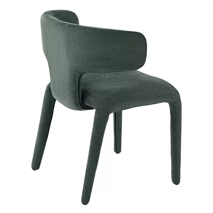 DINING ARMCHAIR BIEN HM18361.04 GREEN FABRIC 49.5x55.5x76Hcm.