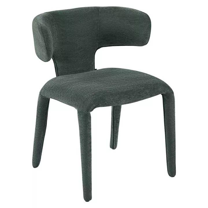 DINING ARMCHAIR BIEN HM18361.04 GREEN FABRIC 49.5x55.5x76Hcm.