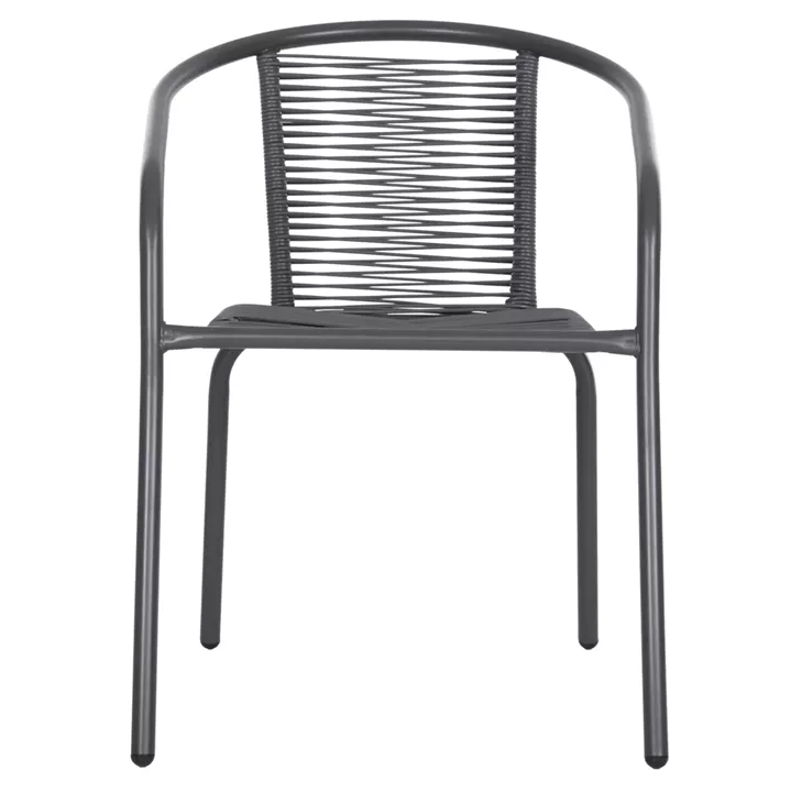 OUTDOOR 3PCS DINING SET LIMA HM10879.01 METAL & P.E.RATTAN IN GREY (ROUND)