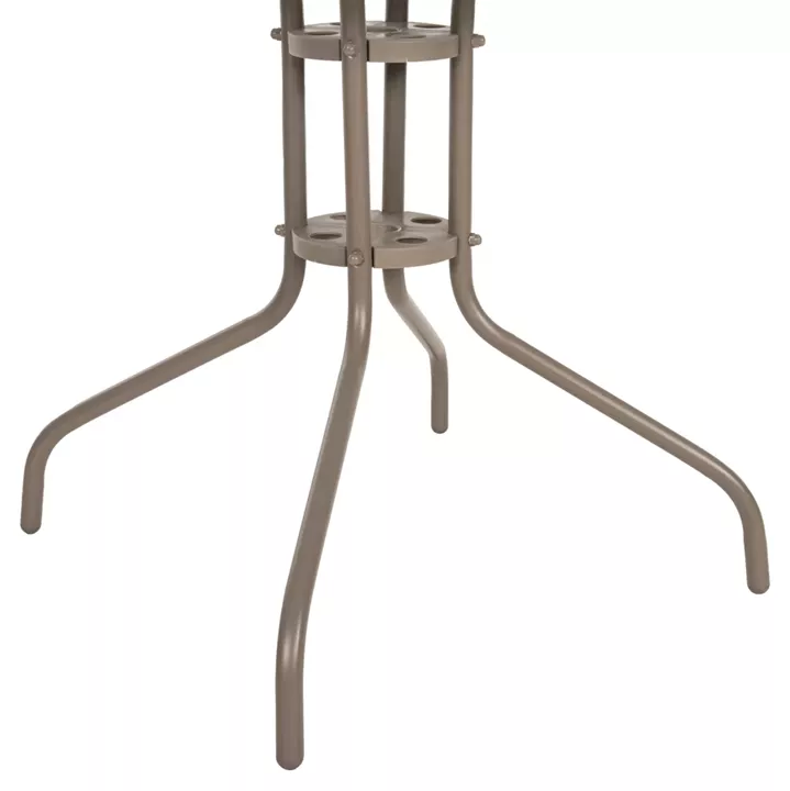 OUTDOOR DINING SET 5PCS FIGO HM10880.04 METALLIC TABLE & ARMCHAIRS IN CHAMPAGNE COLOR