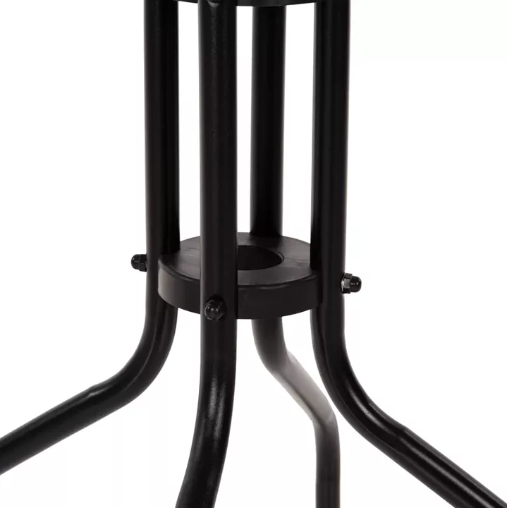 OUTDOOR 3PCS DINING SET LIMA HM10881.03 METAL & TEXTILENE IN BLACK (ROUND)