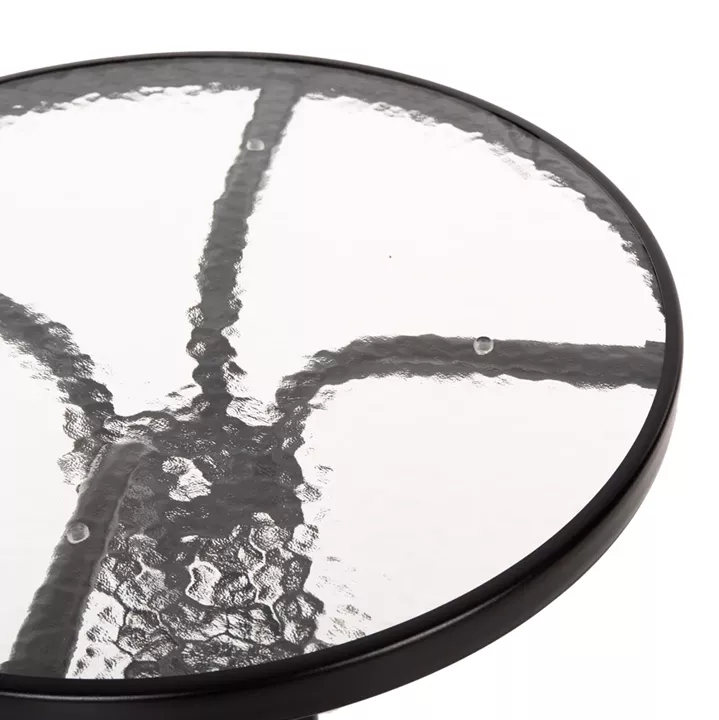 OUTDOOR 3PCS DINING SET LIMA HM10881.03 METAL & TEXTILENE IN BLACK (ROUND)