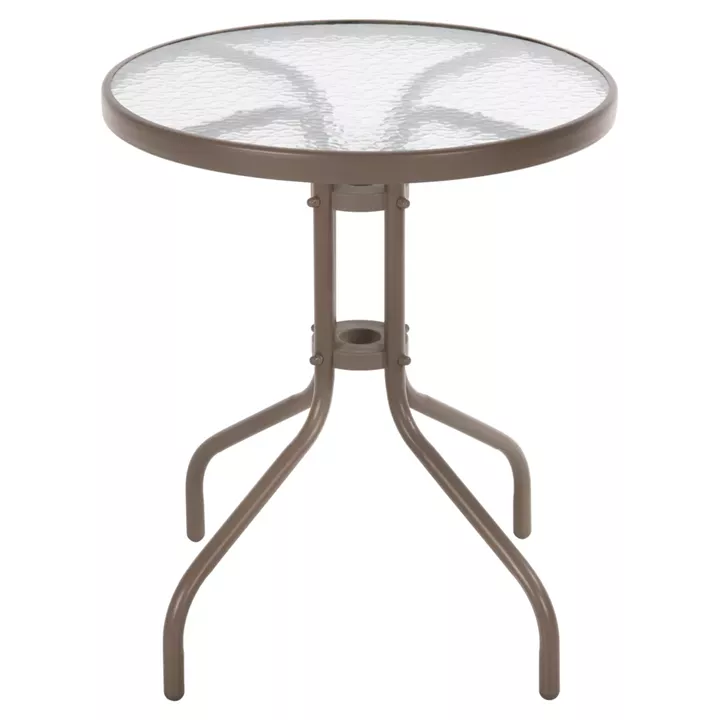OUTDOOR 3PCS DINING SET LIMA HM10881.04 METAL & TEXTILENE IN CHAMPAGNE COLOR (ROUND)