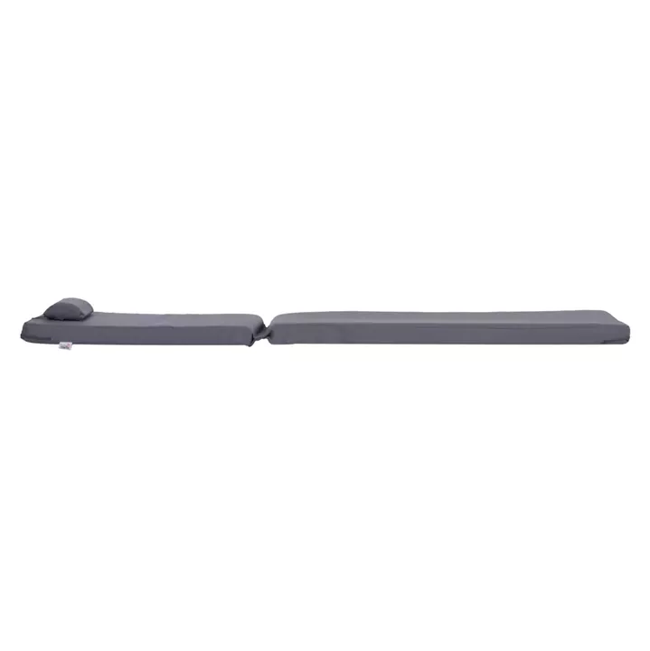 SUNBED CUSHION WITH HEADREST SIFNOS HM11234.31T - TEXTILENE 600g/m2 2x1 - GREY