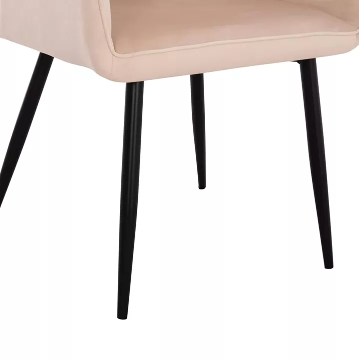 DINING SET 5PCS SEDAR HM10868 ROUND DINING TABLE & 4 DINING CHAIRS- ECRU