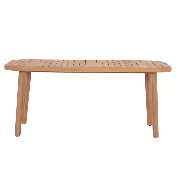 OUTDOOR DINING SET 7PCS CRAVIN HM10903 ACACIA WOOD IN NATURAL--CUSHIONS IN BEIGE