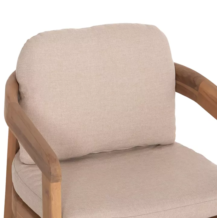 OUTDOOR DINING SET 7PCS CRAVIN HM10903 ACACIA WOOD IN NATURAL--CUSHIONS IN BEIGE
