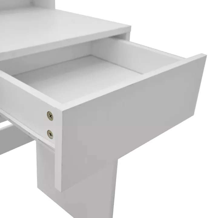 Τουαλέτα κρεβατοκάμαρας Virna pakoworld με led λευκό 80x40x145εκ