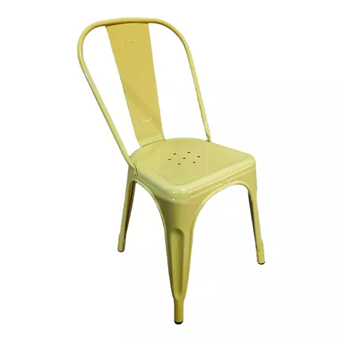 Utopia chair pakoworld metal yellow 44x44x85cm