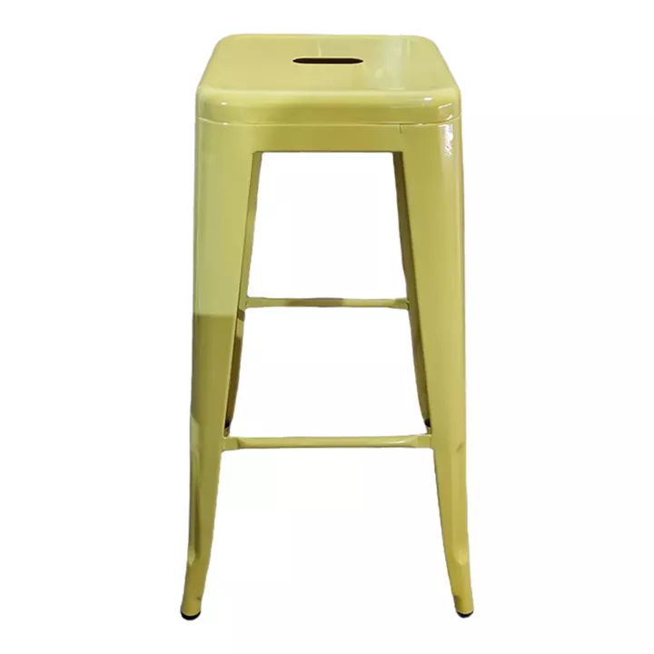 Bar stool Utopia pakoworld metal yellow 42x42x76cm
