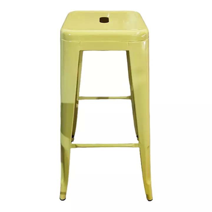 Bar stool Utopia pakoworld metal yellow 42x42x76cm
