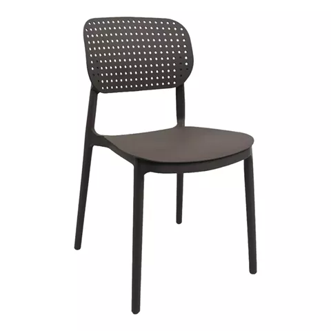Stackable Regande pakoworld pp chair brown 42x49.5x82cm