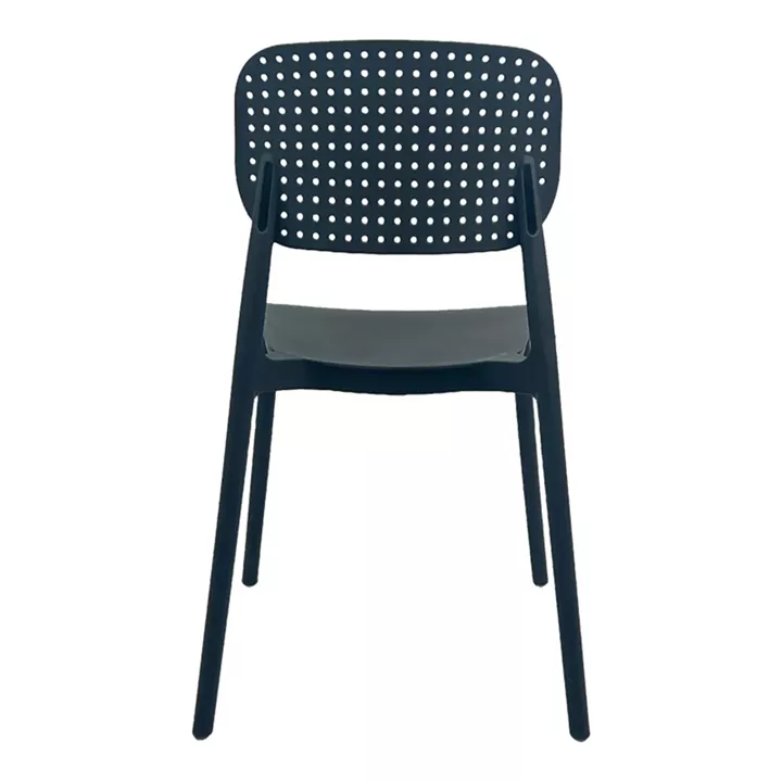 Stackable Regande pakoworld pp chair black 42x49.5x82cm