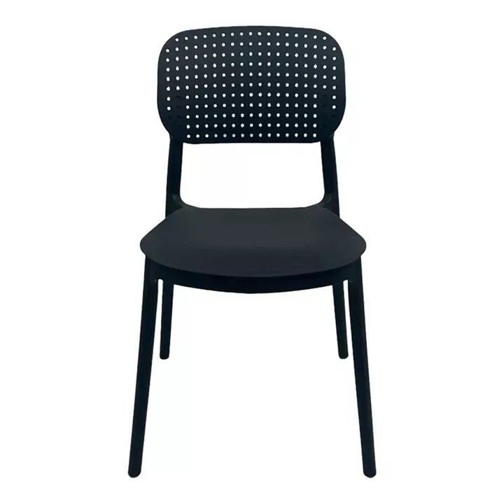 Stackable Regande pakoworld pp chair black 42x49.5x82cm