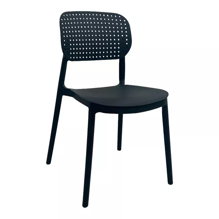 Stackable Regande pakoworld pp chair black 42x49.5x82cm