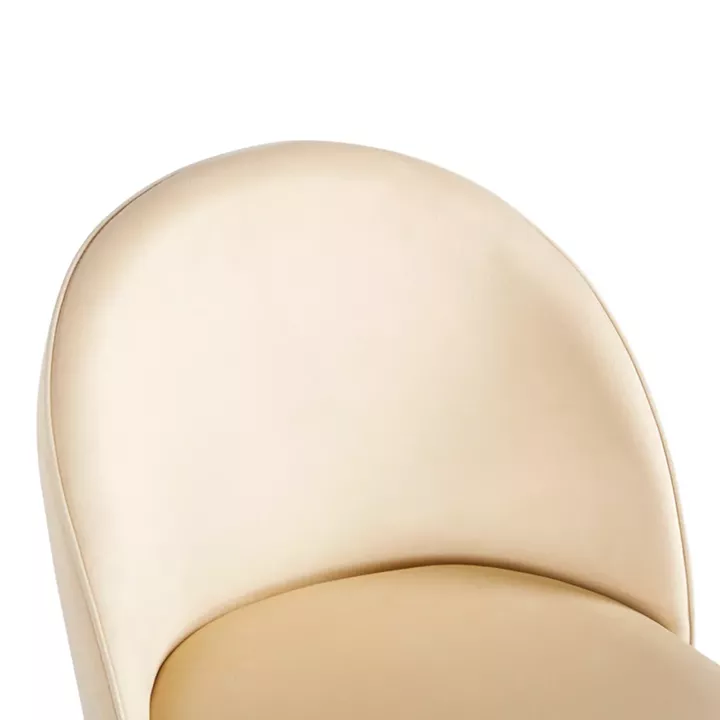 Chair Perch pakoworld cream velvet - natural color metal leg 50x43x82cm