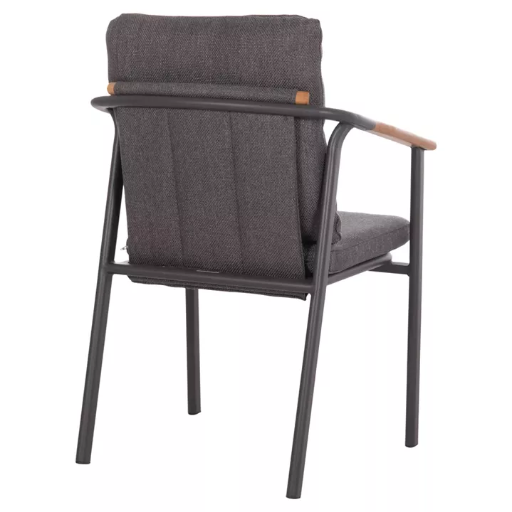 OUTDOOR DINING SET 7PCS SENTI HM10908.01 ALUMINUM & OLEFIN CUSHION COVERS---GREY